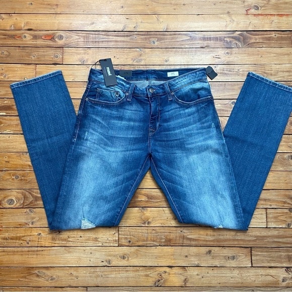 MAVI Jake mens blue ripped jeans distressed denim 32/34 slim - Picture 1 of 12